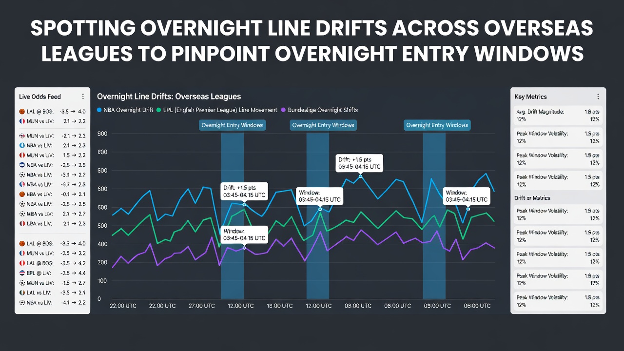Data visualization of overnight betting line adjustments in international leagues