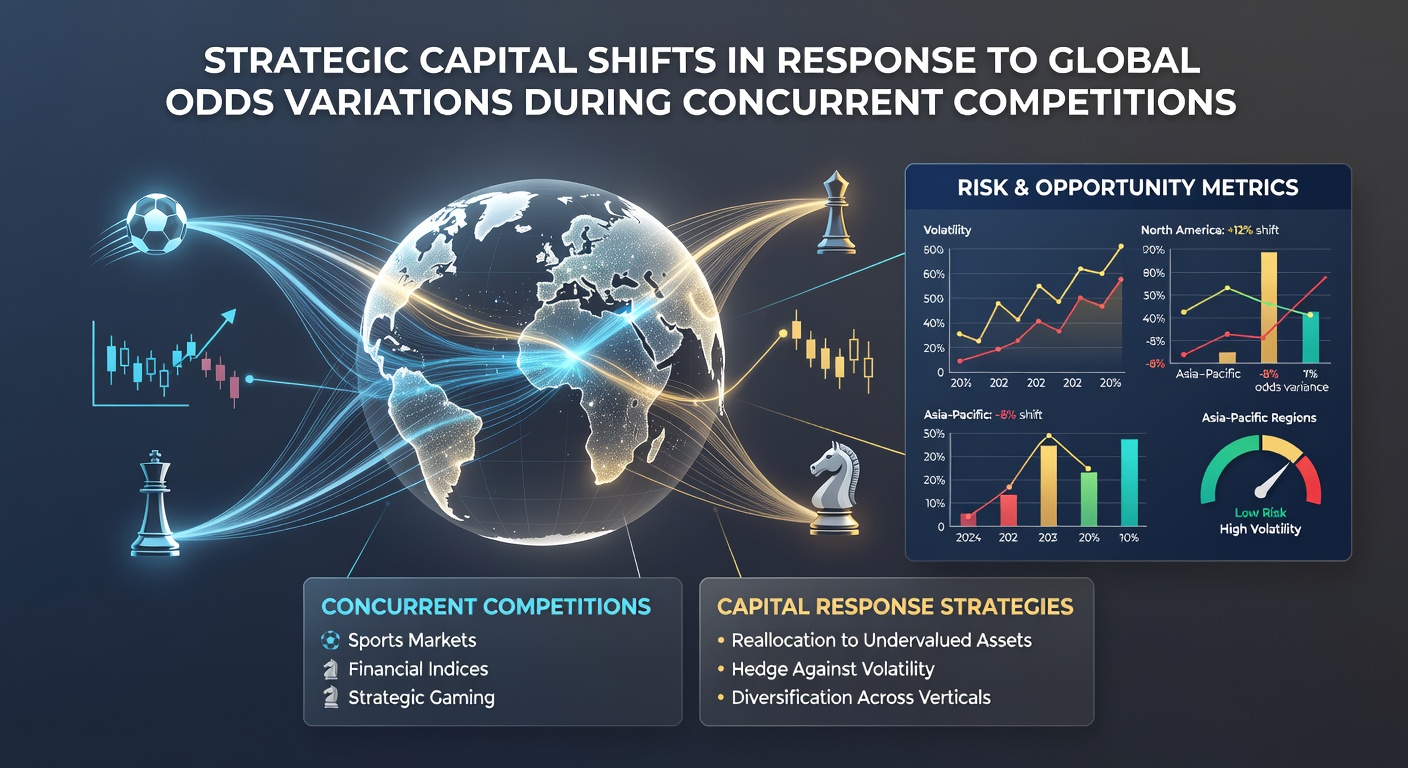 Capital flow visualization across concurrent global competitions and odds movements