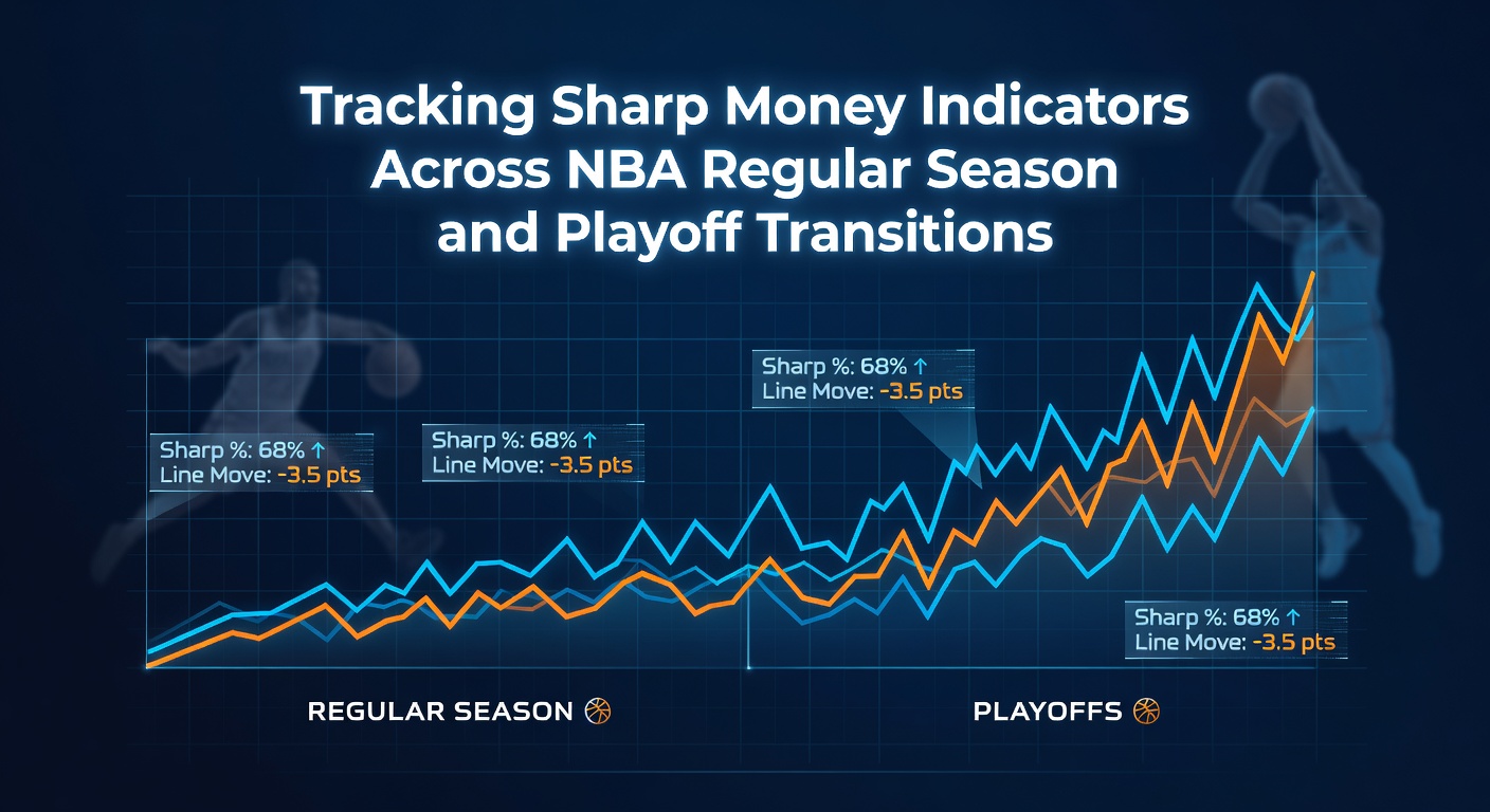 Chart displaying sharp money movement trends during the NBA regular season